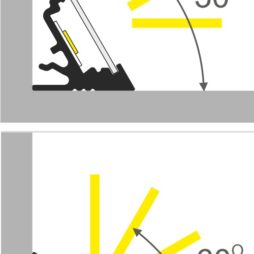 Apertura luce profilo angolare led 30/60 gradi