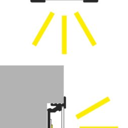 Apertura luce profilo led incasso