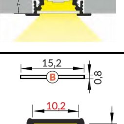 dimensioni profilo led da soffitto groove