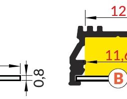 dimensioni profilo led uni12
