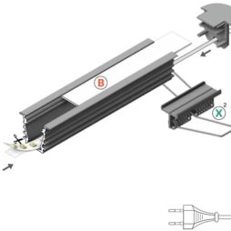 montaggio profilo led deep