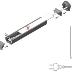 montaggio profilo led piatto uni12