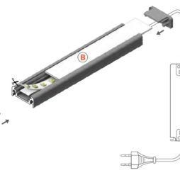 montaggio profilo led surface