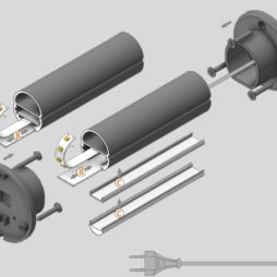 Montaggio profilo led tondo