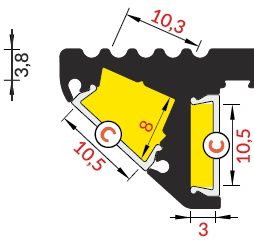 dimensioni profilo led step