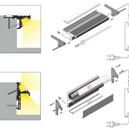 montaggio profilo led step